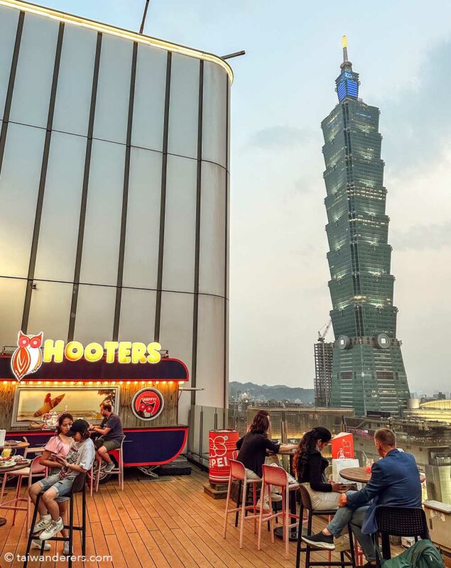 Taipei Hooters Xinyi Rooftop Bar near Taipei 101 