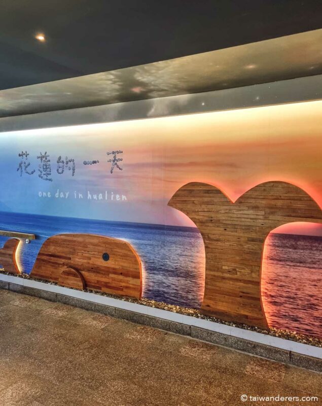 Hualien Station Taiwan whale mural