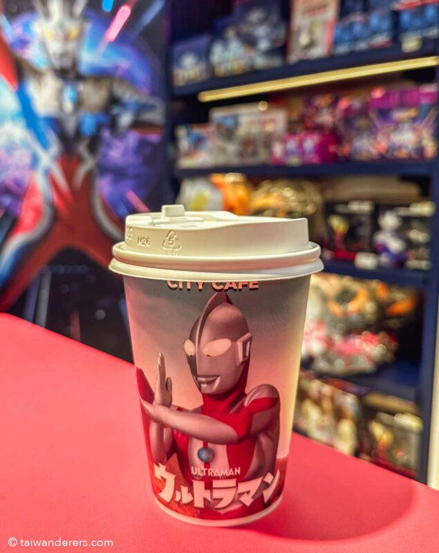 Ultraman 7-Eleven Taiwan Themed Store in Taipei coffee cup