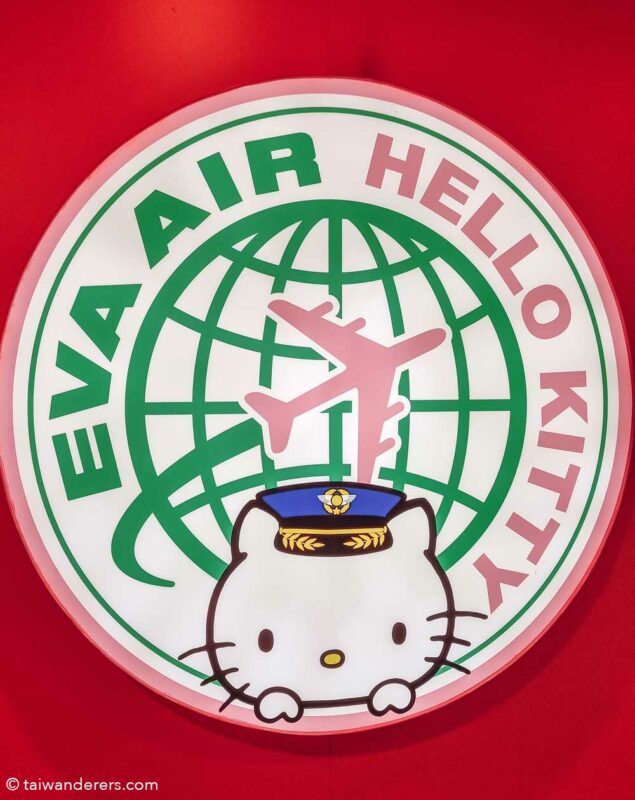 Hello Kitty Taiwan EVA Air Plane and Airport Check-In AKA Hello Kitty Jets - Taipei Taoyuan International Airport