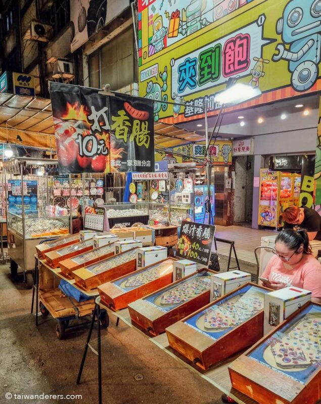 games stalls at Keelung Night Market Taiwan
