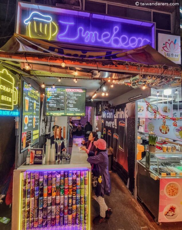 Time Beer bar at Raohe Night Market Taipei