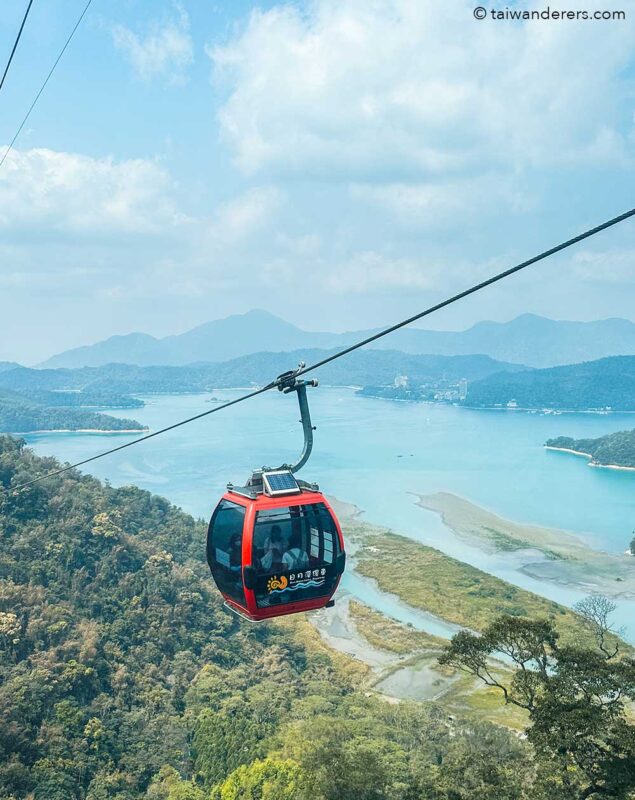 Sun Moon Lake Ropeway cable car - part of a sun moon lake itinerary