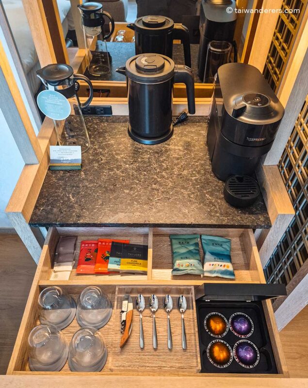 coffee making at Deluxe Family Room with mountain view at Wellspring by Silks Beitou, Taipei – Hot Spring Hotel