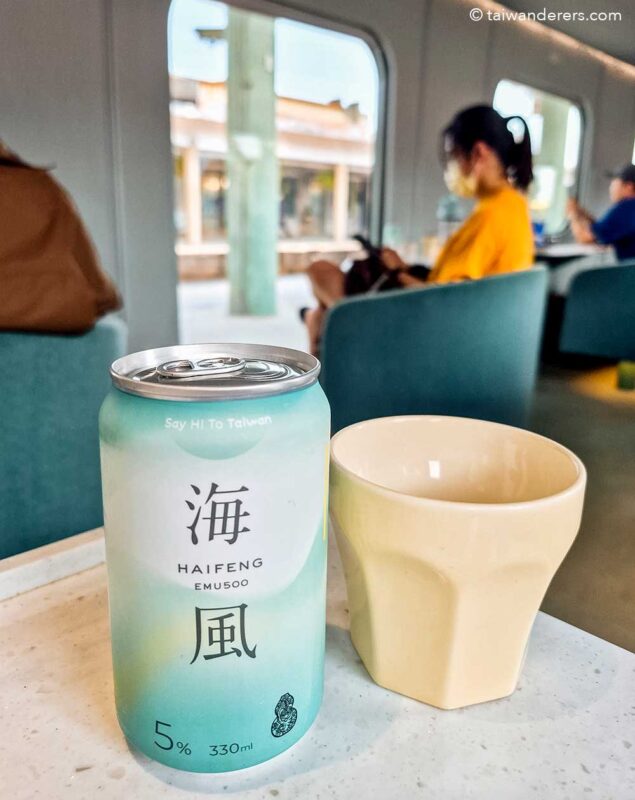 Taihu Haifeng beer on the Haifeng Train - Taiwan's Dessert-themed Luxury Train (Sea Breeze)