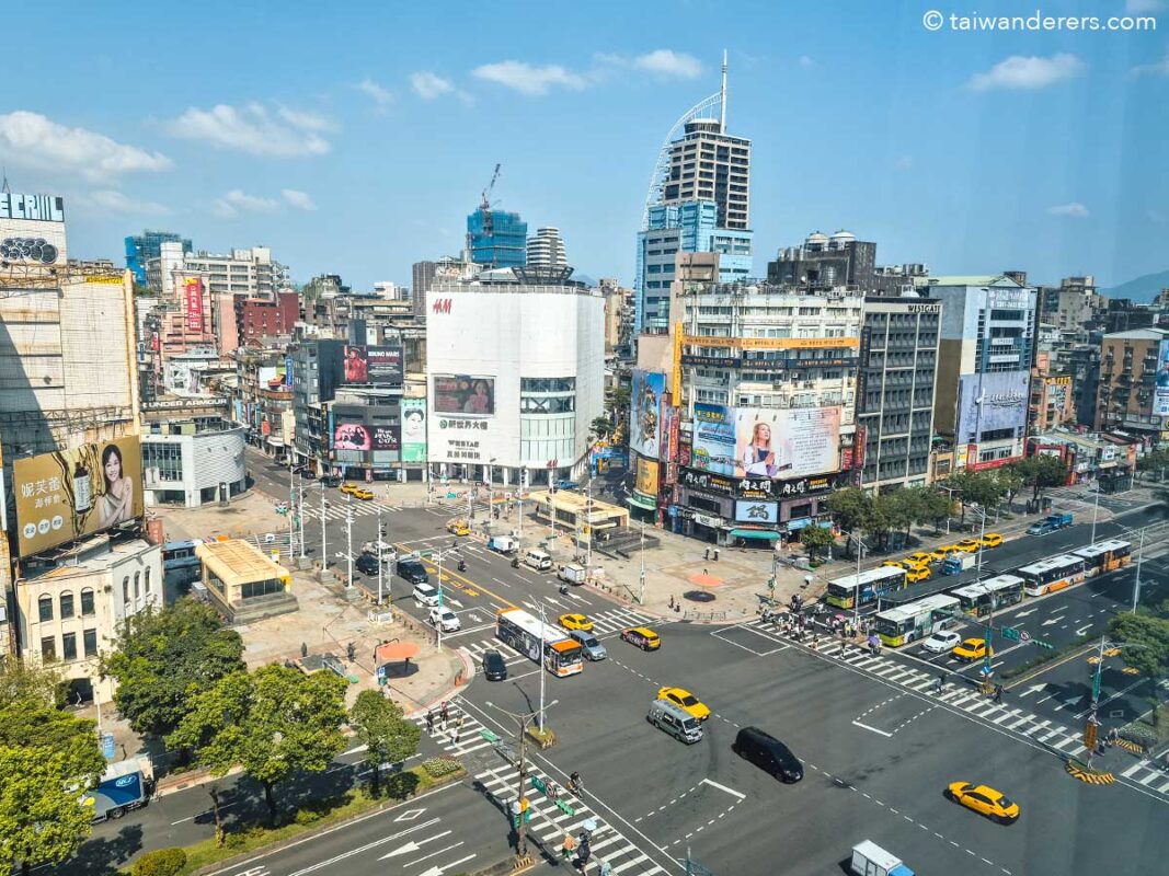 view of ximending from deluxe double room at SOTETSU GRAND FRESA Taipei Ximen hotel